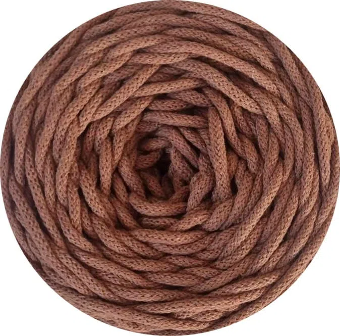 Sznurek bawełniany pleciony 5mm, 100m - terakota (40)