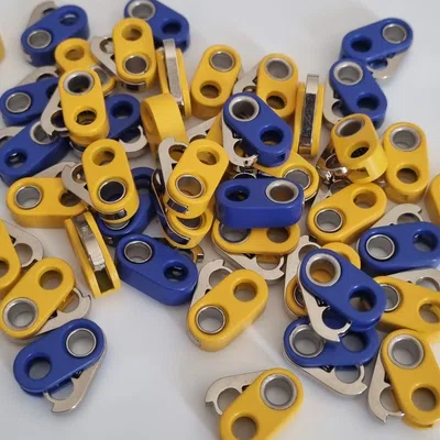 Stoper metal 9 x 18 mm otwór 4 mm żółty