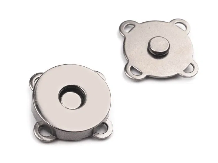 Zapięcie magnetyczne 18mm czarne srebro