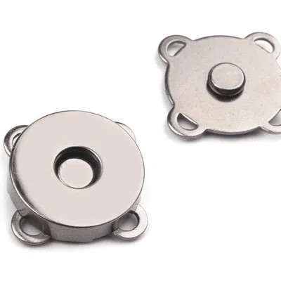 Zapięcie magnetyczne 18mm czarne srebro