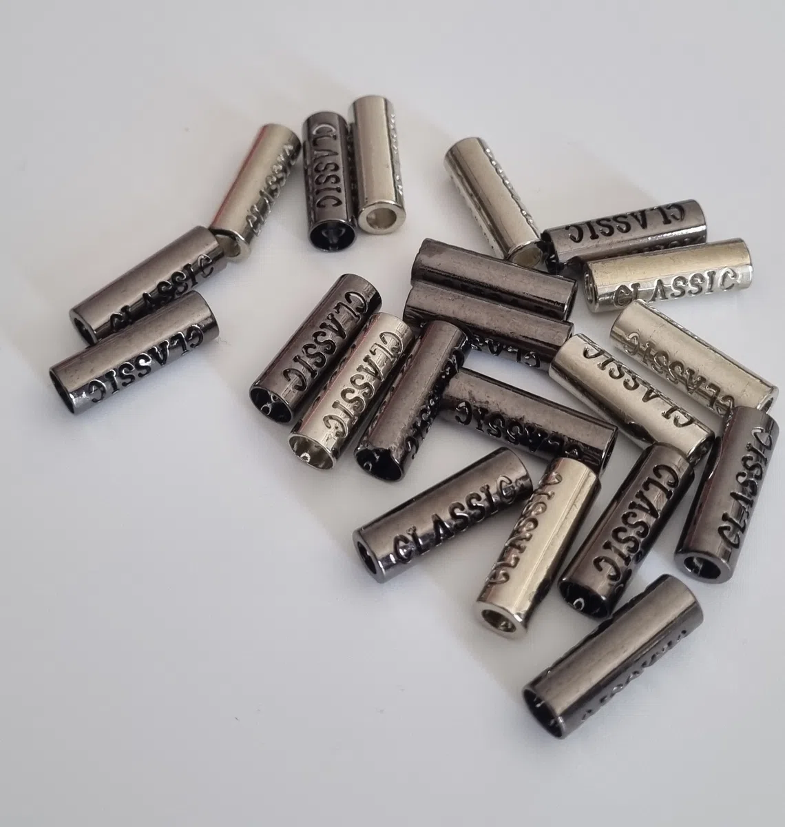 Końcówka metalowa 22 mm classic srebrny 2szt