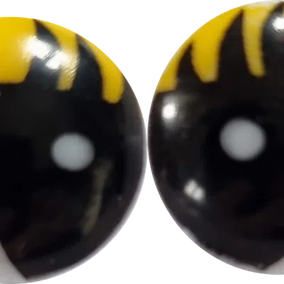 Oczy 18mm malowane żółte