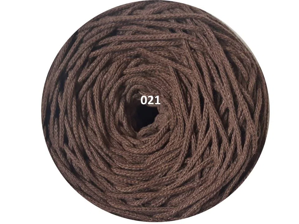 Sznurek bawełniany pleciony 3mm, 100m - brązowy (106)