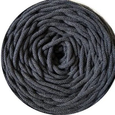 Sznurek bawełniany pleciony 3mm, 200m - antracyt (108)