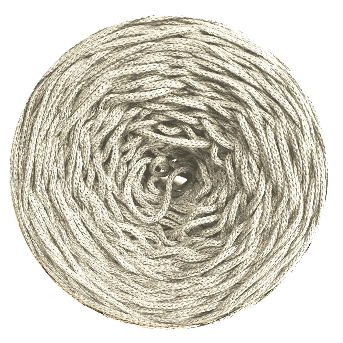 Sznurek bawełniany pleciony 3mm, 200m - jasny beż (biszkoptowy) (103)