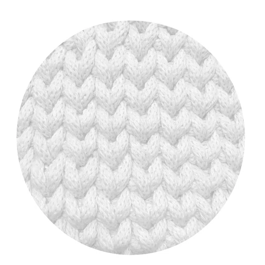 Sznurek bawełniany pleciony 5mm, 100m - biały (01)