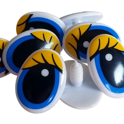 Oczy 20 x 30 mm niebieskie z kropką