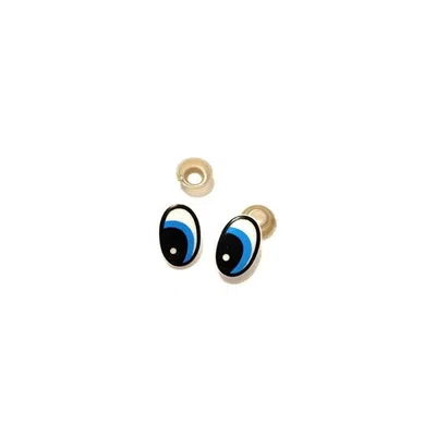 Oczy 14x22mm turkus