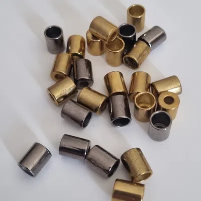 Końcówka metalowa 10 mm złoto 2szt