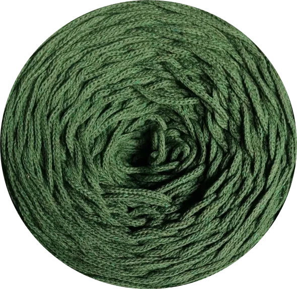 Sznurek bawełniany pleciony bez rdzenia 5mm, 100m - awokado (239)