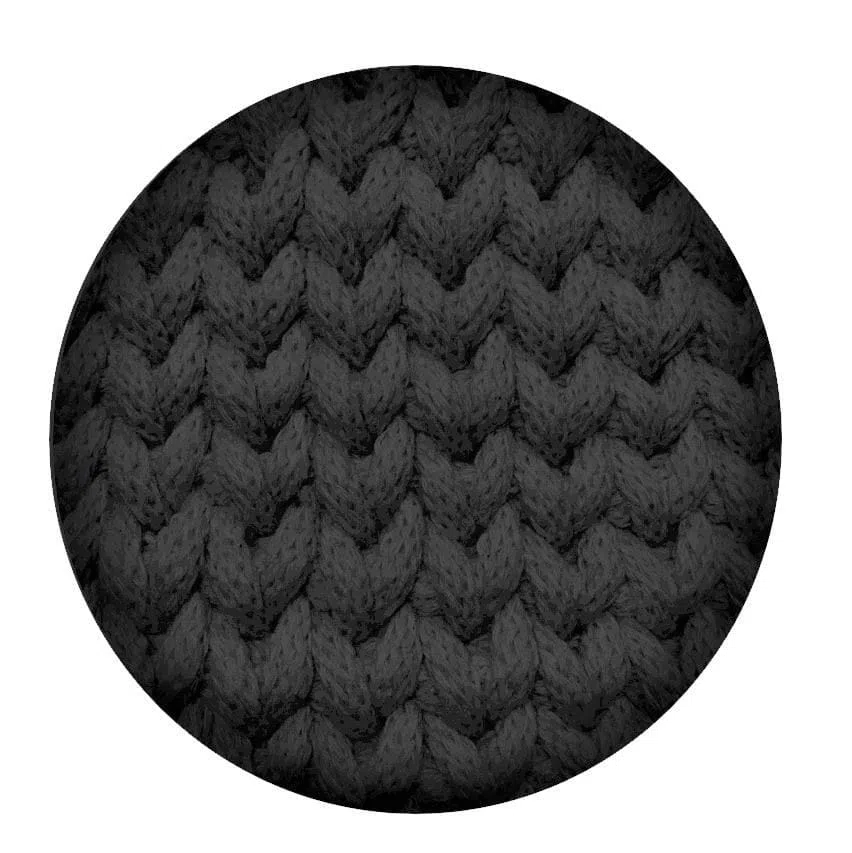 Sznurek bawełniany pleciony bez rdzenia 5mm, 100m - antracyt (208)