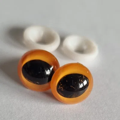 Oczy 15mm kocie pomarańczowe