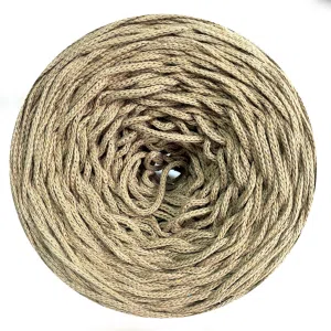Sznurek bawełniany pleciony bez rdzenia 5mm, 100m - piaskowy (237)