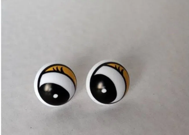 Oczy 12mm malowane żółte