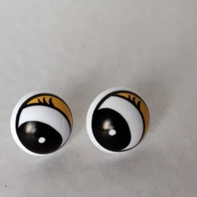 Oczy 12mm malowane żółte