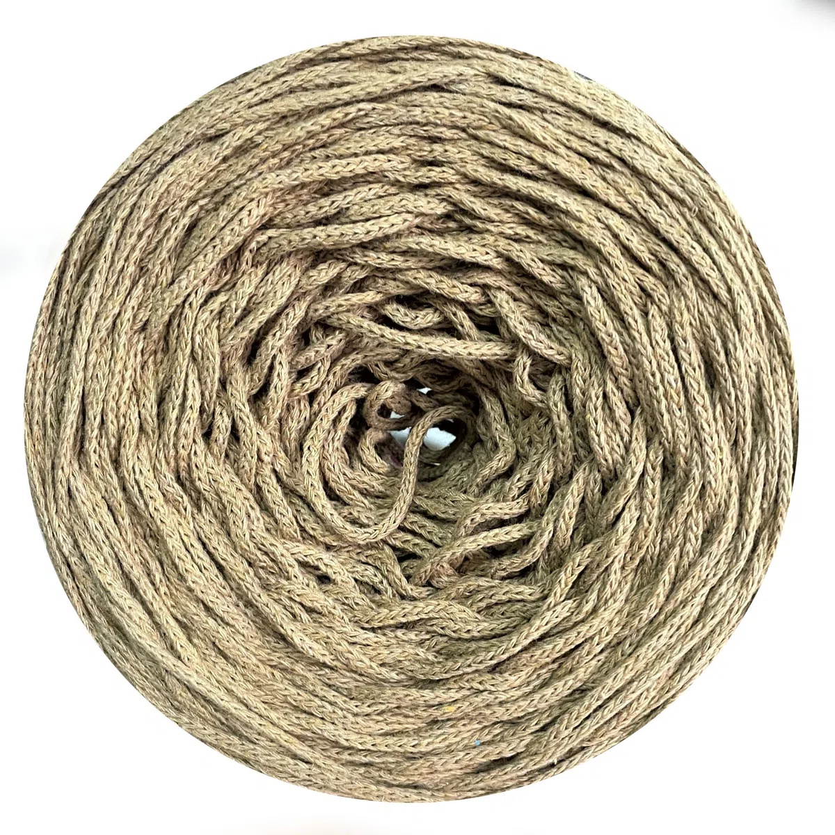 Sznurek bawełniany pleciony 3mm, 100m - piaskowy (137)