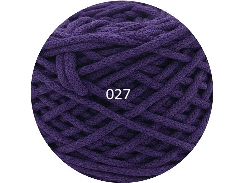 Sznurek bawełniany pleciony 3mm, 100m - fioletowy (118)