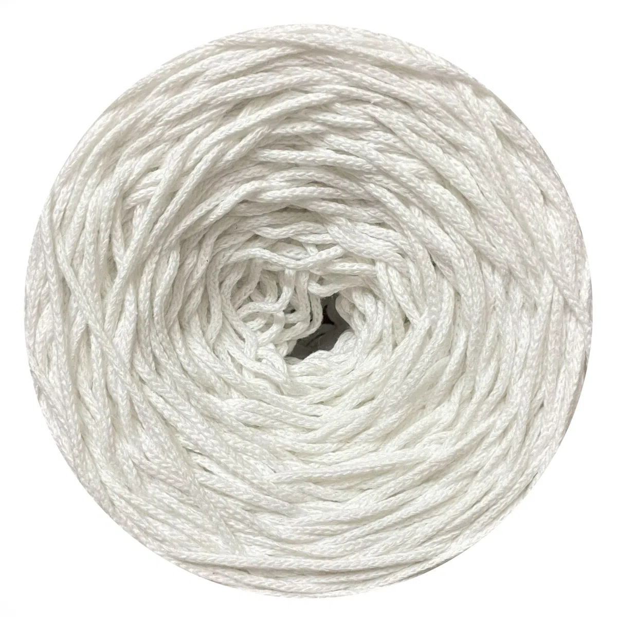 Sznurek bawełniany pleciony 3mm, 100m - biały (101)