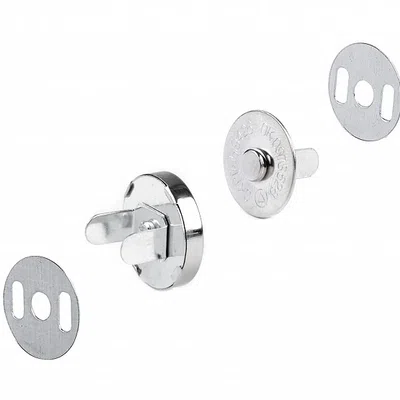 Zapięcie magnetyczne 18mm srebro z nóżkami