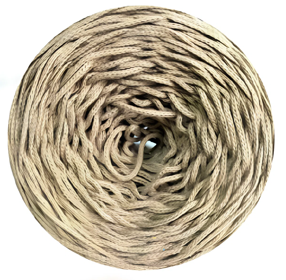 Sznurek bawełniany pleciony 5mm, 100m - piaskowy (37)