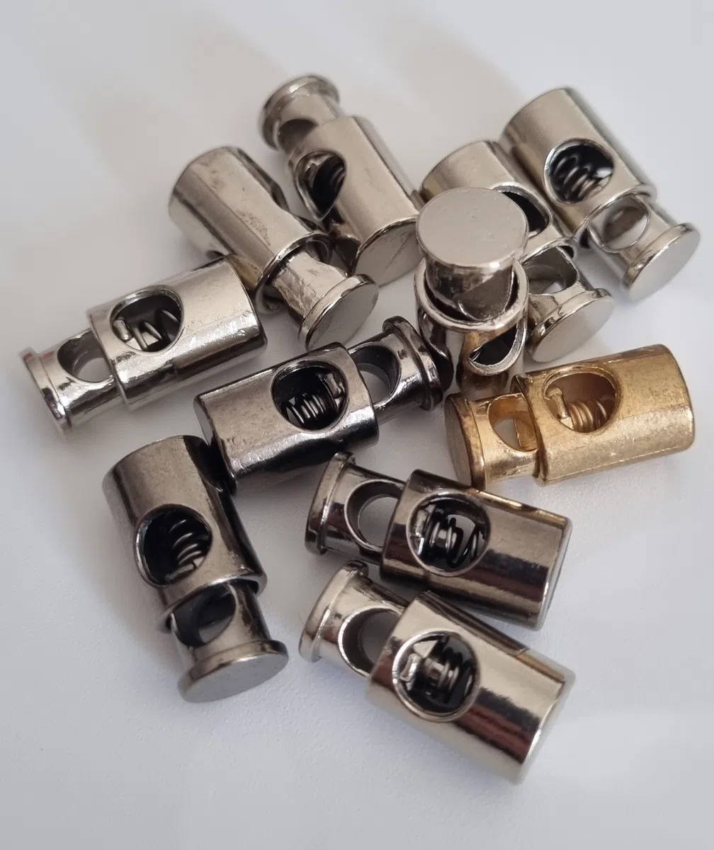 Stoper metal 10 x 20 mm otwór 5mm srebro