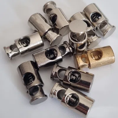 Stoper metal 10 x 20 mm otwór 5mm srebro