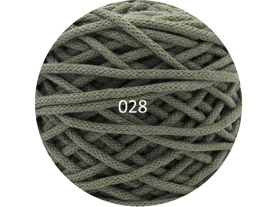Sznurek bawełniany pleciony 3mm, 200m - khaki (133)