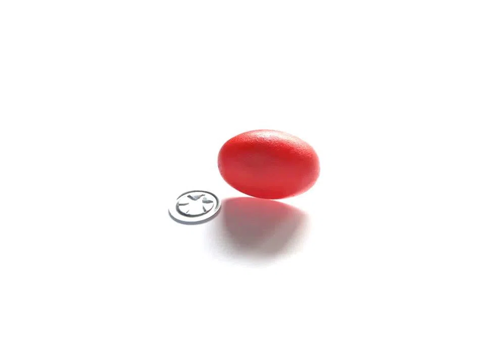 Nos 31 x 22 mm matowy czerwony